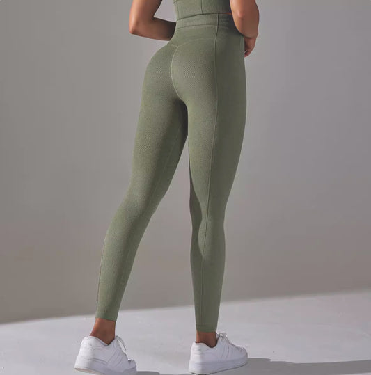 *NEW* High waist pants and U-shape bra set, Textured Khaki